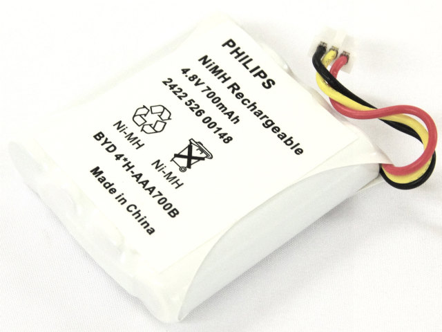 [2422 526 00148 BYD 4*H-AAA700B]PHILIPS 2422526 00148 BYD4*H-AAA700B Ni-MH バッテリーセル交換