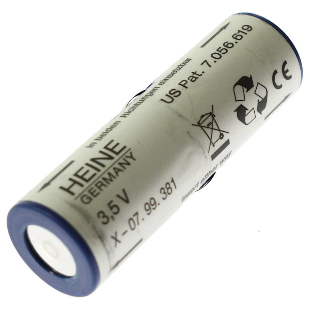 [X-07.99.381、US Pat. 7.056.619]HEINE ハイネ 検眼機器等 3.5V Li-ion バッテリーセル交換