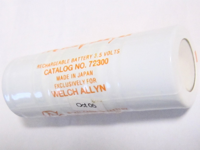 [72300]WelchAllyn ウェルチ アレン 特殊ランプ 3.5V ニッカド充電式 ハンドル71000-C用 バッテリーセル交換