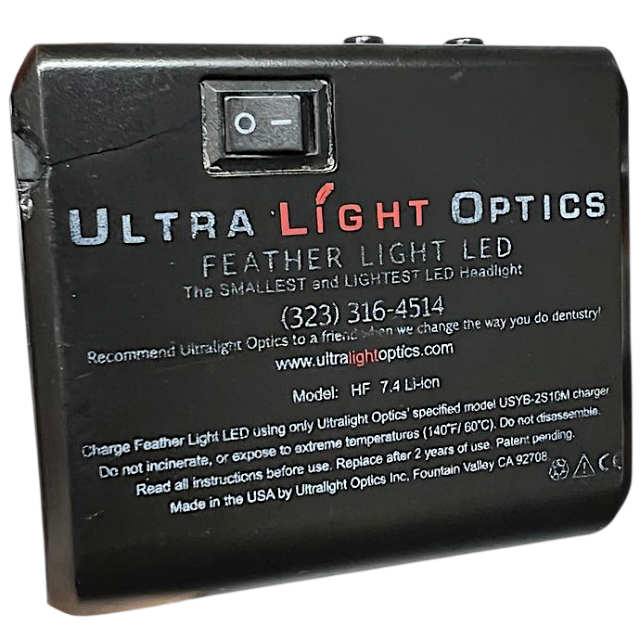 [Model: HF 7.4 Li-ion]ULTRA LIGHT OPTICS、FEATHER LIGHT LED、The SMALLEST and LIGHTEST LED Headlight バッテリーセル交換