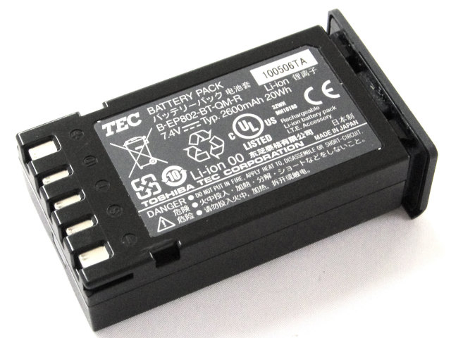 [B-EP802-BT-QM-R]TEC 東芝テック ポータブルプリンタ B-EP2DL 他 バッテリーセル交換