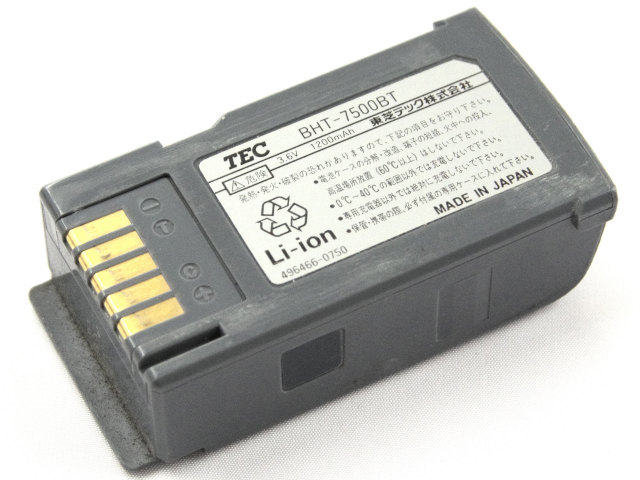 [BHT-7500BT、496466-0750]東芝テック TOSHIBA TEC ハンディターミナル バッテリーセル交換
