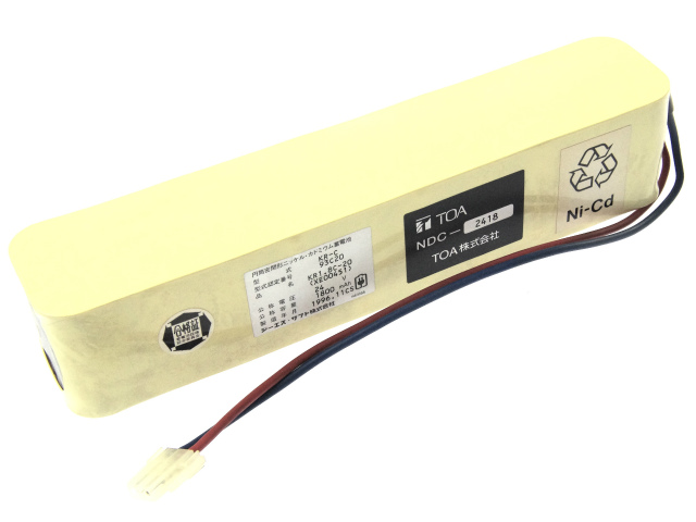 [NDC-2418 KR1.8C-20 KR-C]TOA ジーエスサフト 自動火災報知機受信機 非常放送用 住設警報機器 バッテリーセル交換