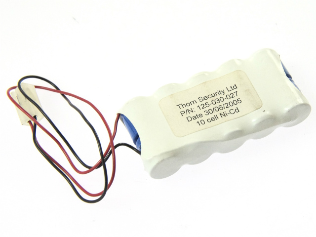 [Thorn Security Ltd P/N: 125-030-027 10cell Ni-Cd]能美防災 非常灯電池 産業用照明 誘導非常灯 住設警報機器 バッテリーセル交換