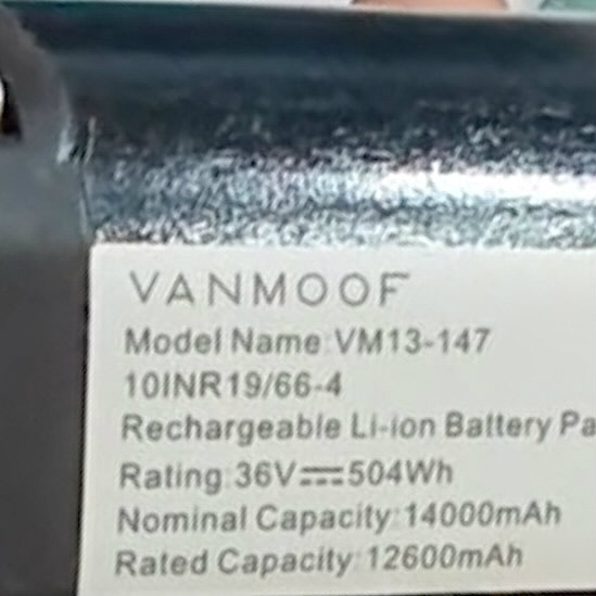 [VM13-147]VanMoof S3、VanMoof X3 電動アシスト自転車 バッテリーセル交換