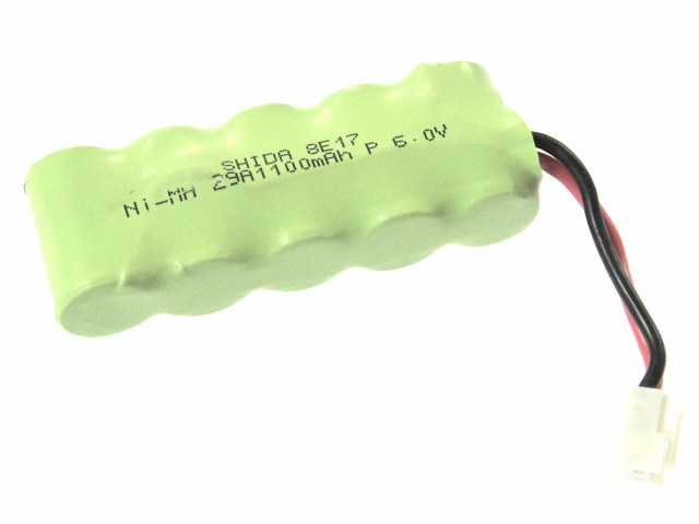 [SHIDA 8E17 Ni-MH 29A1100mAh P 6.0V]ロボザック ディアゴスティーニ ホビー用組立ロボット バッテリーセル交換
