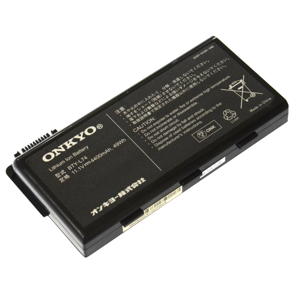 [BTY-L74 BATTERY BLACK 11.1V 4400A]オンキヨー ONKYO DR51x R51x シリーズ 他 バッテリーセル交換